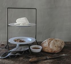Costa Nova Plano Metal 2-Tier Round Holder