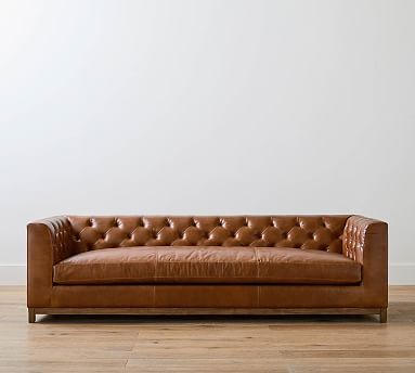 Tufted leather sofa hotsell
