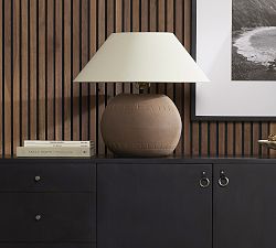 Pyla Round Ceramic Table Lamp (20&quot;)