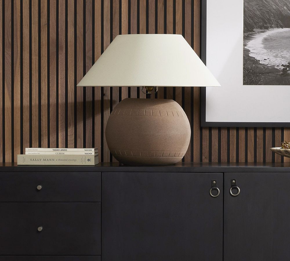 Pyla Round Ceramic Table Lamp (20&quot;)