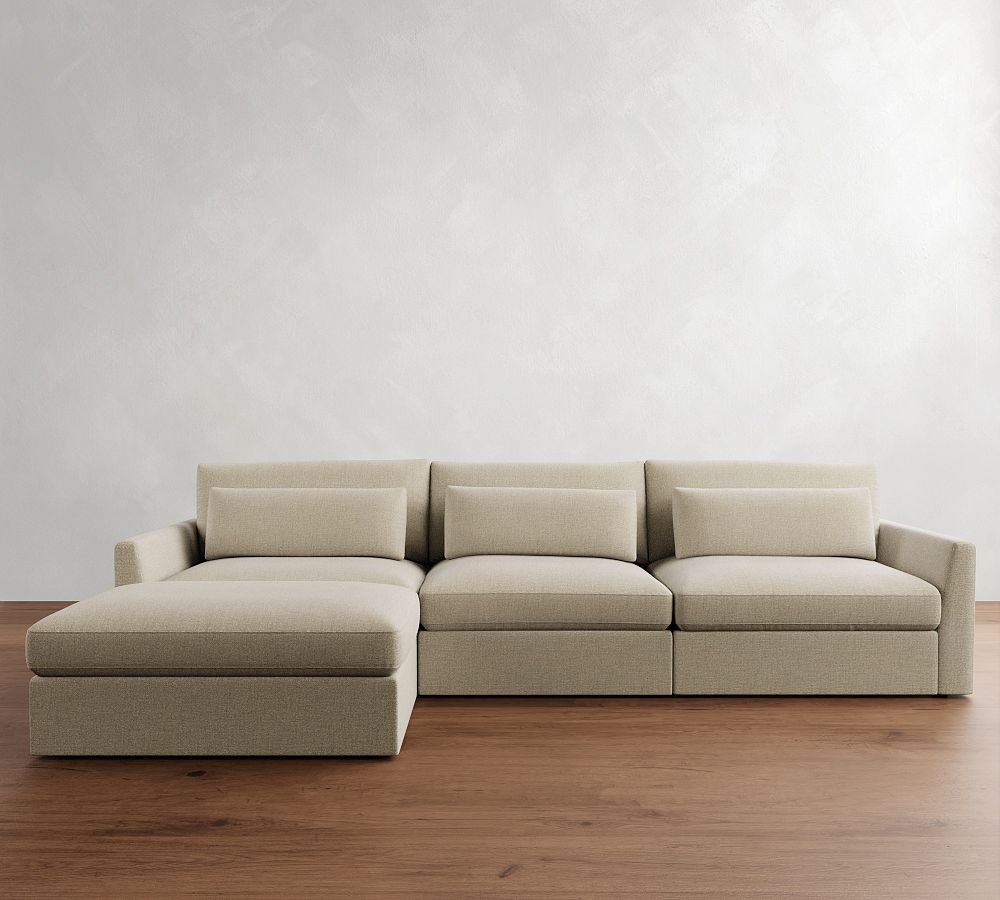 Westwood Fin Arm Deep Seat Modular Chaise Sectional (142&quot;)