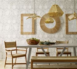 La Gomera Jute Round Mirror, 36&quot; x 36&quot;