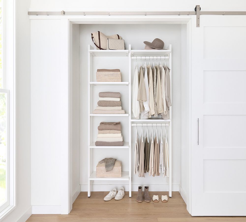 Essential Reach-In Closet by Hold Everything, 4' Hanging System with Shelves&#8203;