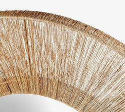 La Gomera Jute Round Mirror, 36&quot; x 36&quot;