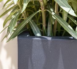 Lightweight Handcrafted Fiber stone Cube Indoor/Outdoor Planters