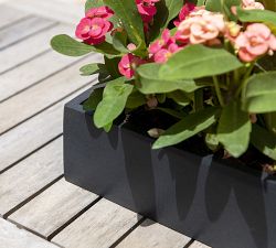 Lightweight Handcrafted Fiber stone Cube Indoor/Outdoor Planters