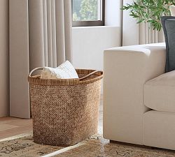 Nya Handwoven Rattan &amp; Bamboo Basket