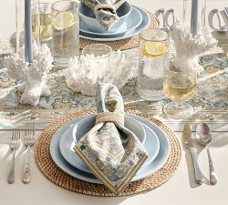 Brooke Block Print Cotton Table Runner