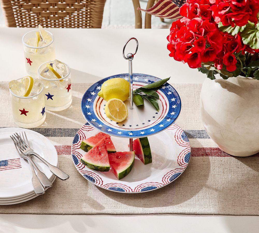 Cabana Americana Outdoor Melamine Tiered Stand