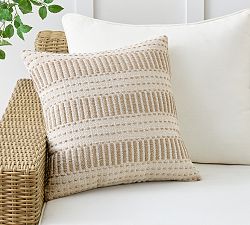 Harbor Textured Striped Outdoor Pillow