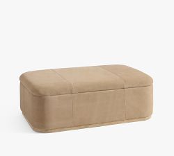 Lawton Leather Ottoman