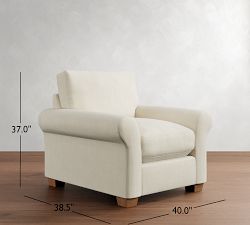PB Comfort Modern Roll Arm Chair