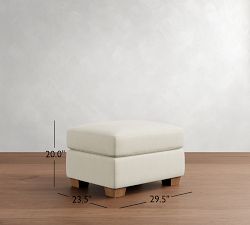 PB Comfort Modern Roll Arm Storage Ottoman