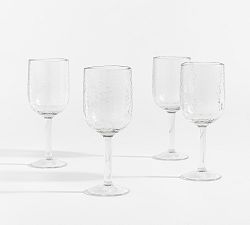 Hammered Outdoor Wine Stem Glasses