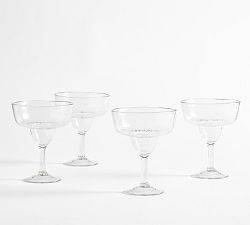 Hammered Outdoor Margarita Glasses
