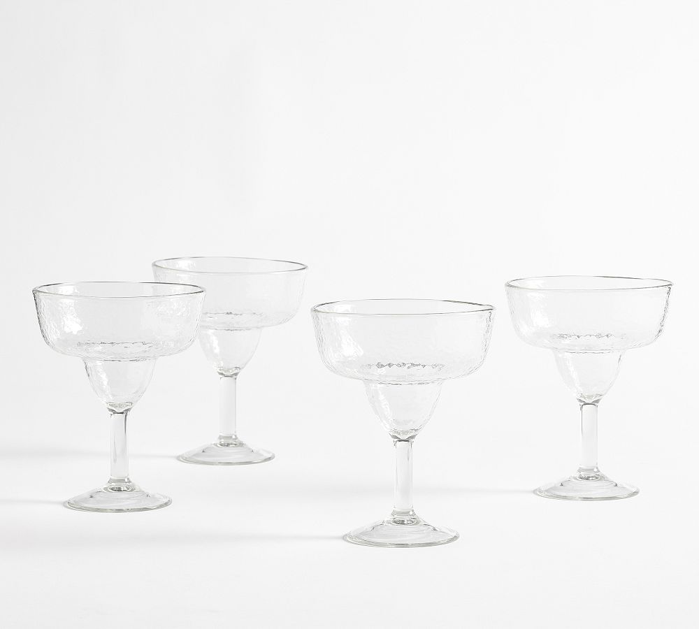 Hammered Outdoor Margarita Glasses