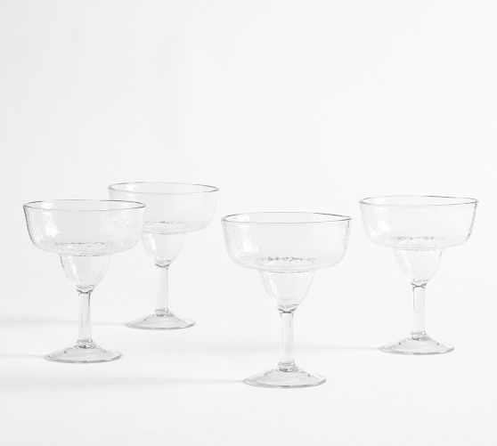 Hammered Outdoor Margarita Glasses