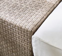 Open Box: Belvedere All-Weather Wicker Rectangular Side Table