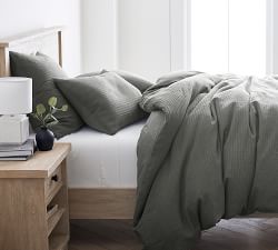 European Striped Dobby Linen Duvet Cover