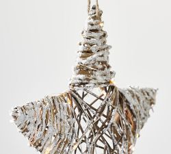 Lit Woven Star Ornament