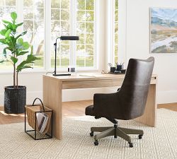 Radcliffe Tufted Leather Swivel Desk Chair