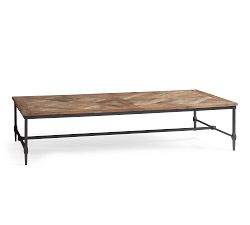Parquet Rectangular Grand Reclaimed Wood Coffee Table (79&quot;)