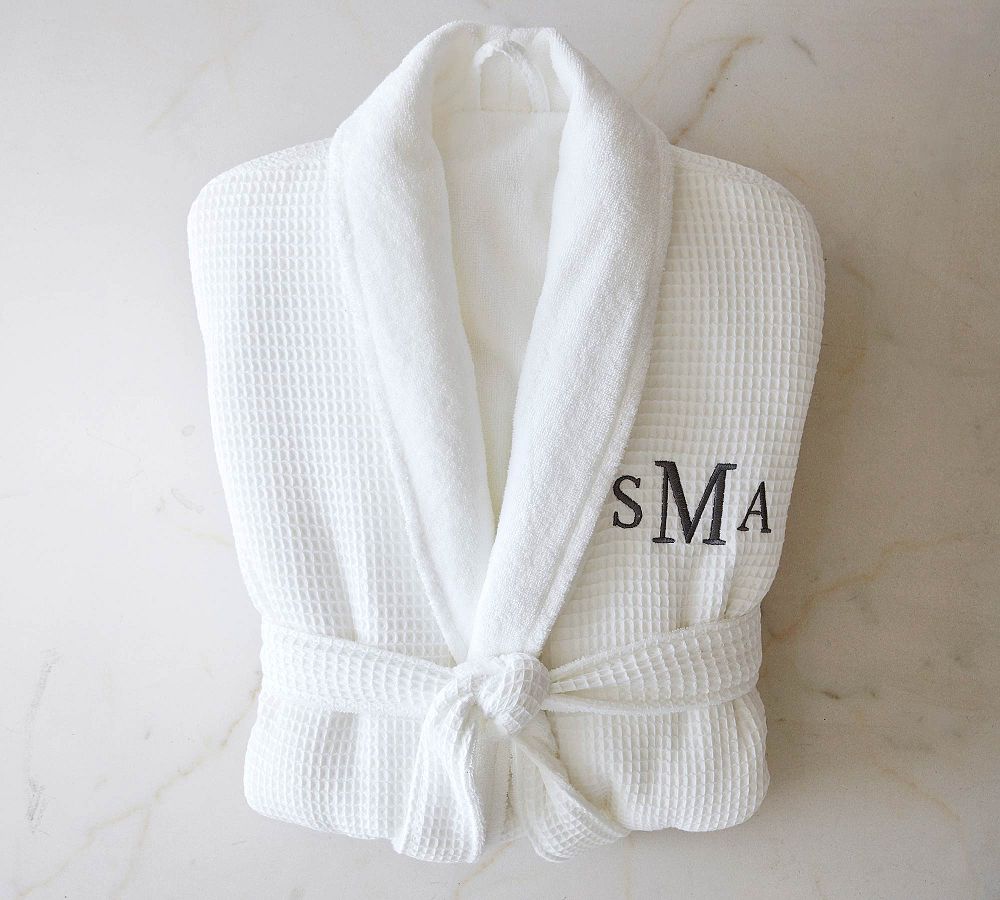 Waffle Weave Resort Robe, Extra Large, White