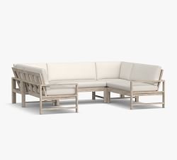 Indio Eucalyptus 5-Piece Loveseat Outdoor Sectional (105&quot;)