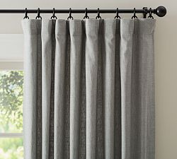 Open Box: Custom Emery Linen Blackout Curtain, 138"W x 100"L - Flagstone