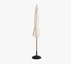 11' Round Outdoor Umbrella &ndash; Teak Frame&#8203;