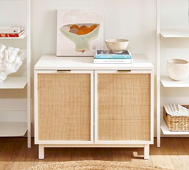 Pottery barn cane sideboard discount