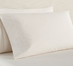 Wheaton Stripe Organic Percale Sheet Set