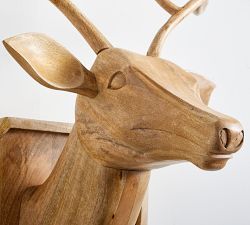 Wooden Stag Head