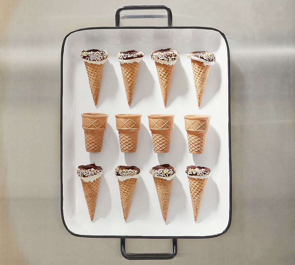 Handcrafted White Enamel Serving Tray