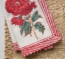Chrysanthemum Organic Cotton Napkins - Set of 4