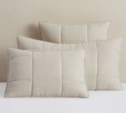 European Flax Linen Waffle Comforter Sham