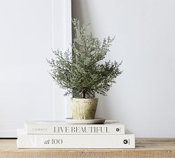 Pre-Lit Faux Cedar Trees
