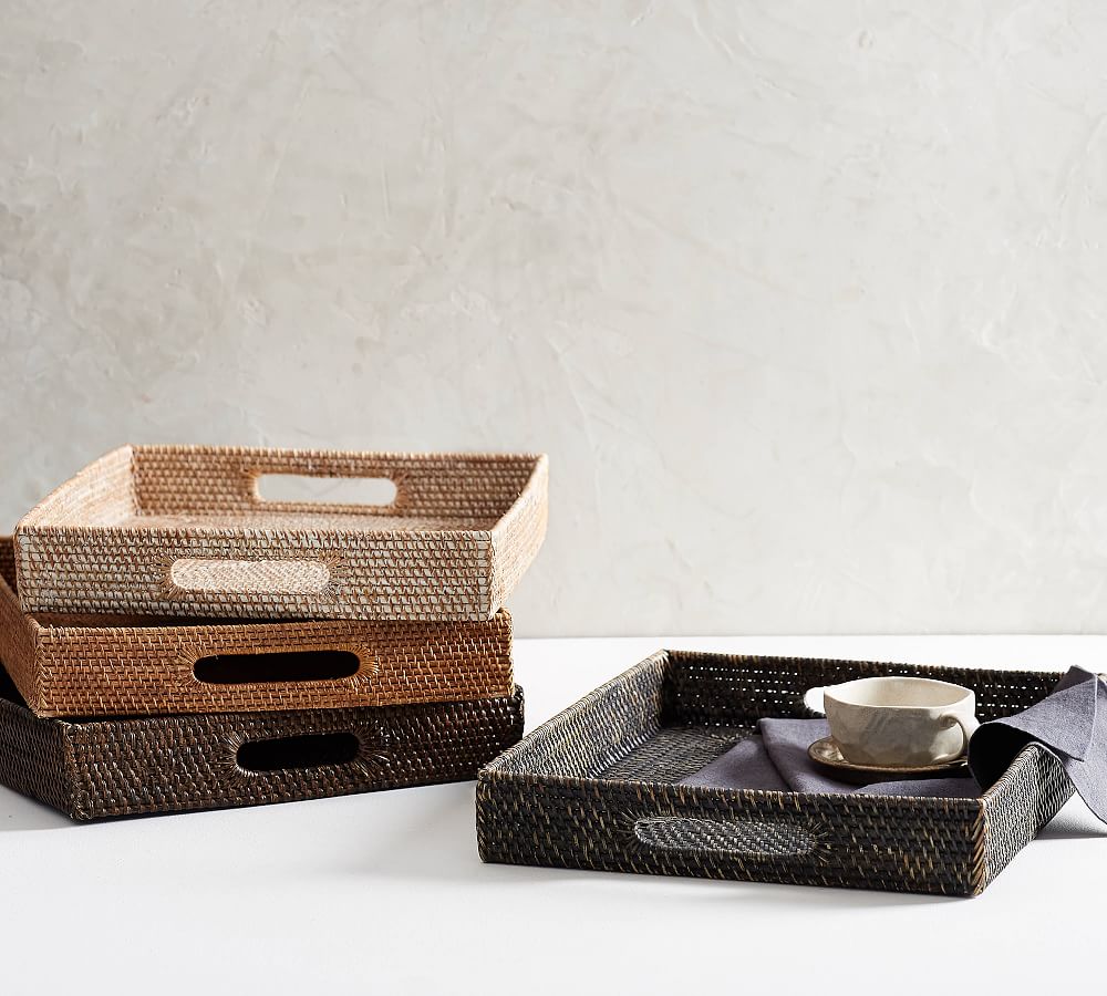 Tava Handwoven Rattan Serving Tray