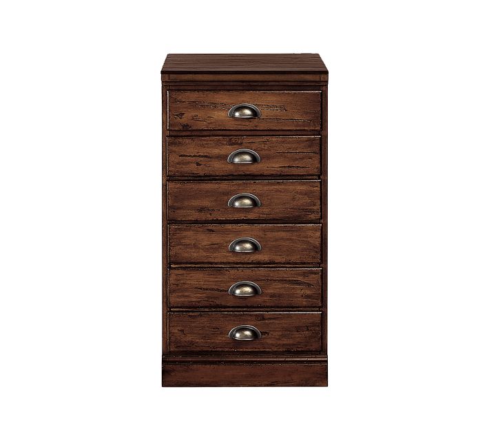 Printer s 16 3 Drawer File Cabinet with Top Tuscan Chestnut Pottery Barn