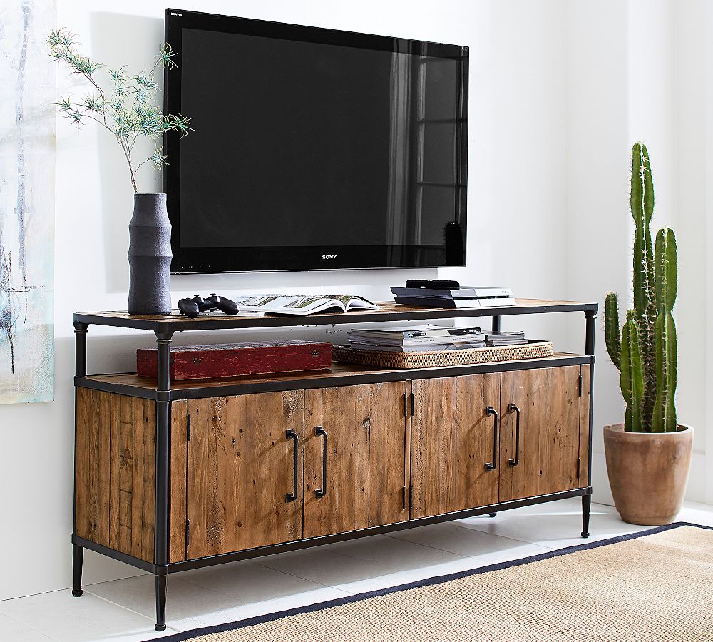 Juno Reclaimed Wood Media Console (46&quot;- 68&quot;)