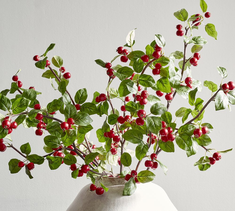 Faux Rose Hips Branch