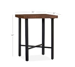 Griffin Square Reclaimed Wood Bar Height Table