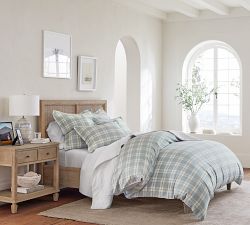 Briar Plaid Cotton Linen Yarn Dye Duvet Cover