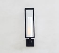 Laine Outdoor Milk Glass Tall Sconce (25'')