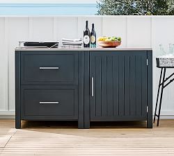 Indio Metal Outdoor Kitchen Two-Drawer &amp; Single-Door Cabinet (62&quot;)