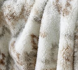 Wallen Cozy Teddy Printed Faux Fur Throw