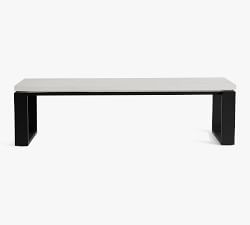 Malibu Metal &amp; Concrete Narrow Outdoor Coffee Table (65&quot;)
