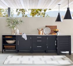 Malibu Metal Outdoor Kitchen 3-Drawer &amp; Single-Door Cabinet (28&quot;)
