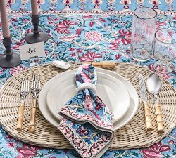 Shannon Block Print Cotton Napkins - Set of 4