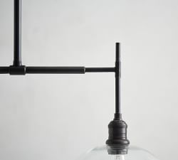 Glass Globe Linear Chandelier (43&quot;)